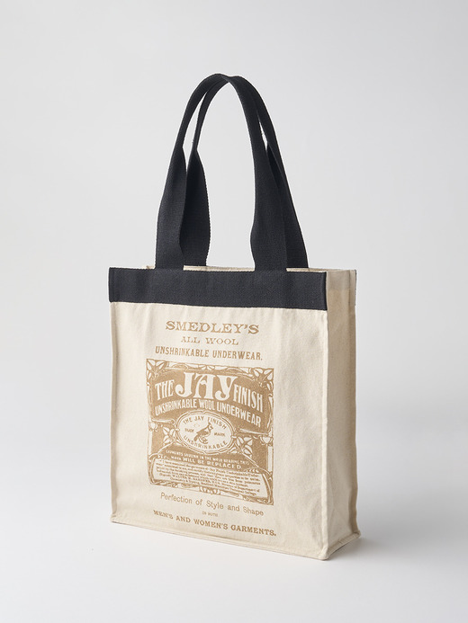 【日本限定】JOHN SMEDLEY×re-wrap オーガニックコットンキャンバスバッグ｜LARGE 詳細画像 NATURAL 1